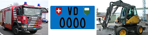 Véhicules de travail & plaque bleue