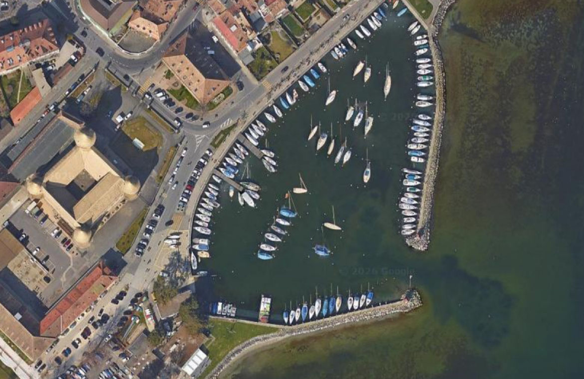 Photo aérienne du port