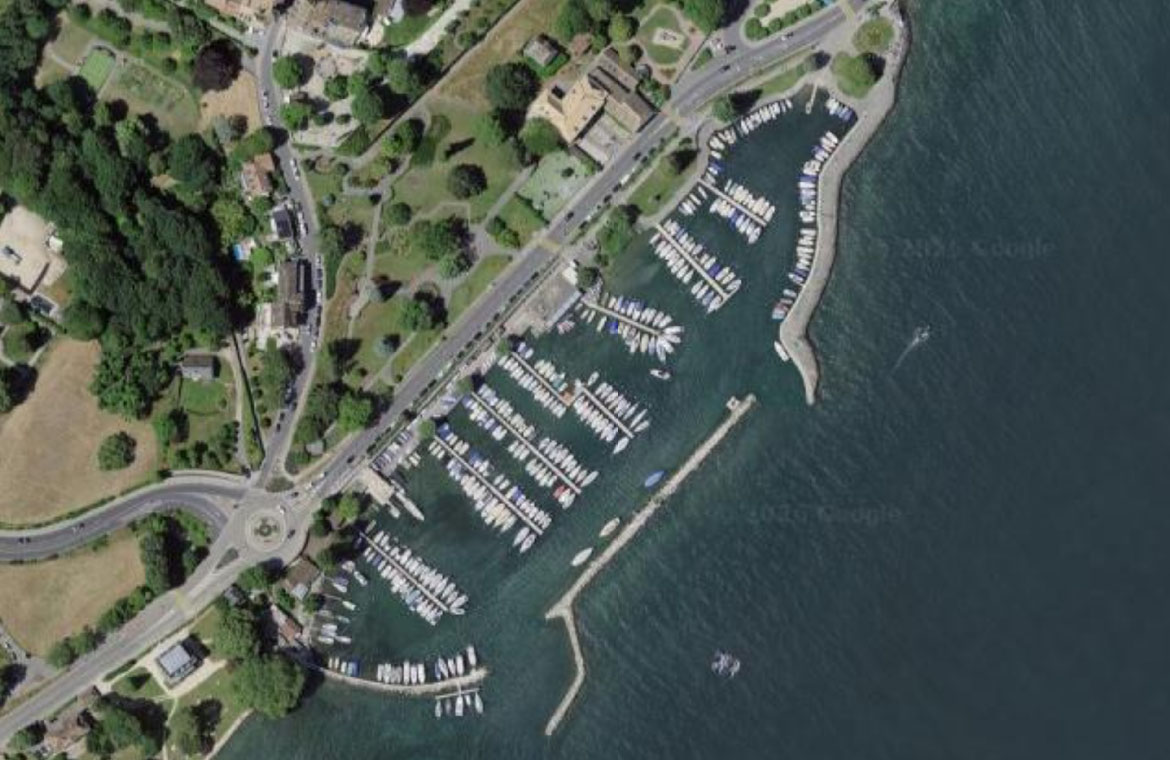 Photo aérienne du port