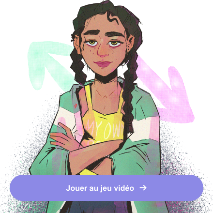 Malika, un des personnages du jeu vidéo Till Next Bill