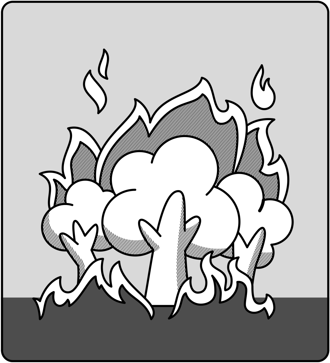 Illustration d'un incendie de forêt.