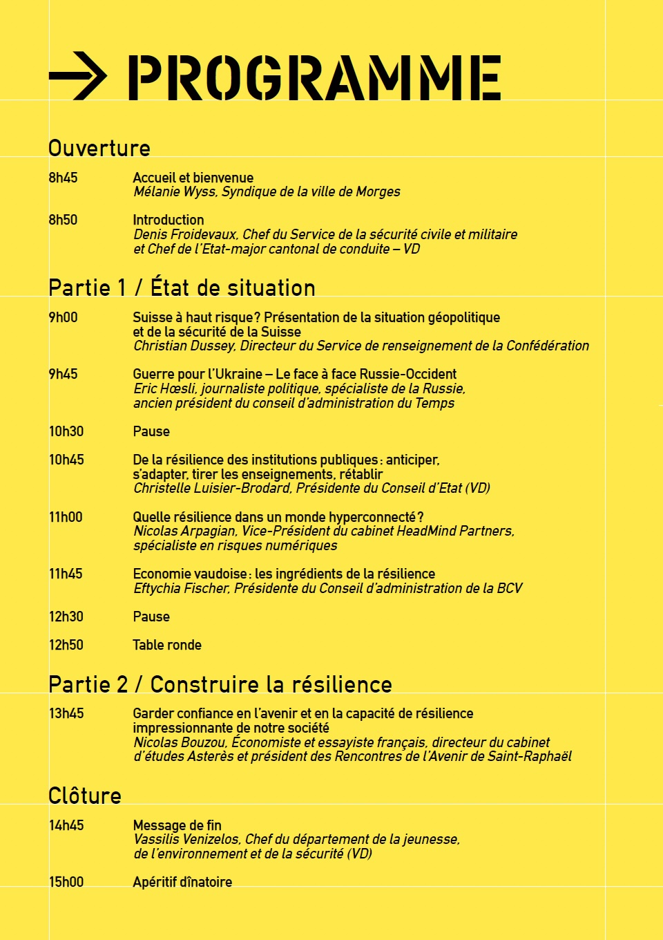 Programme et thématique des interventions